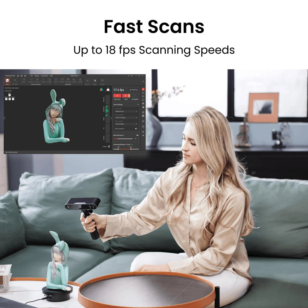 POP 3 Plus: the Handheld 3D Scanner with Color Scans - Revopoint