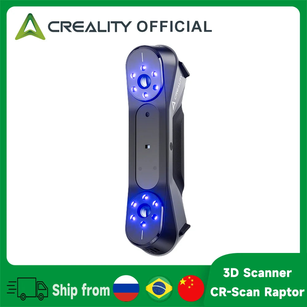 3D Scanner Cr-Scan Raptor Multiple-Line Blue NIR 0.02Mm Accuracy 60FPS Anti-Shake Tracking Scanning 24Bit Color Scanner