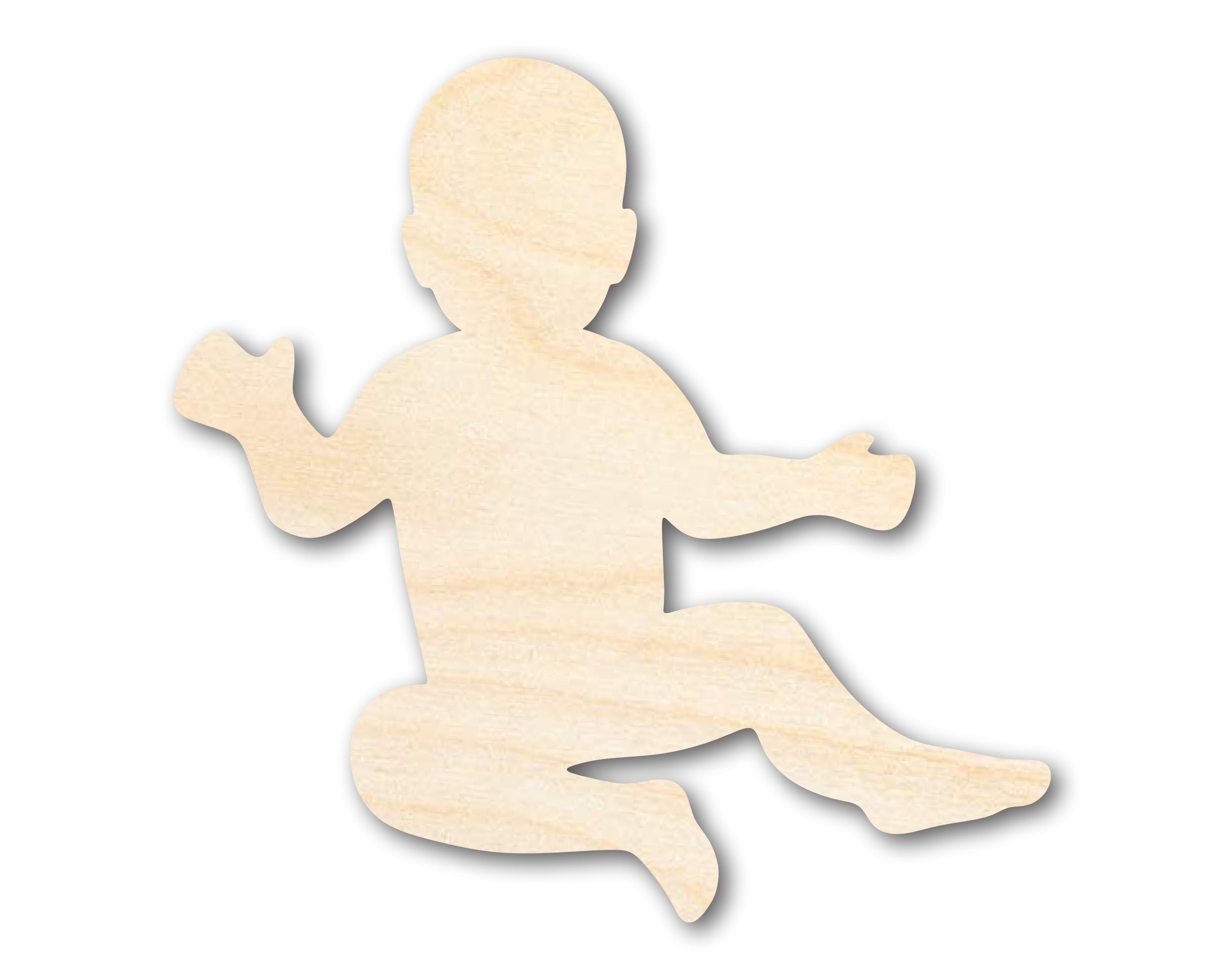 Unfinished Wood Baby Shape | DIY Baby Shower Craft Cutout | Up to 36"