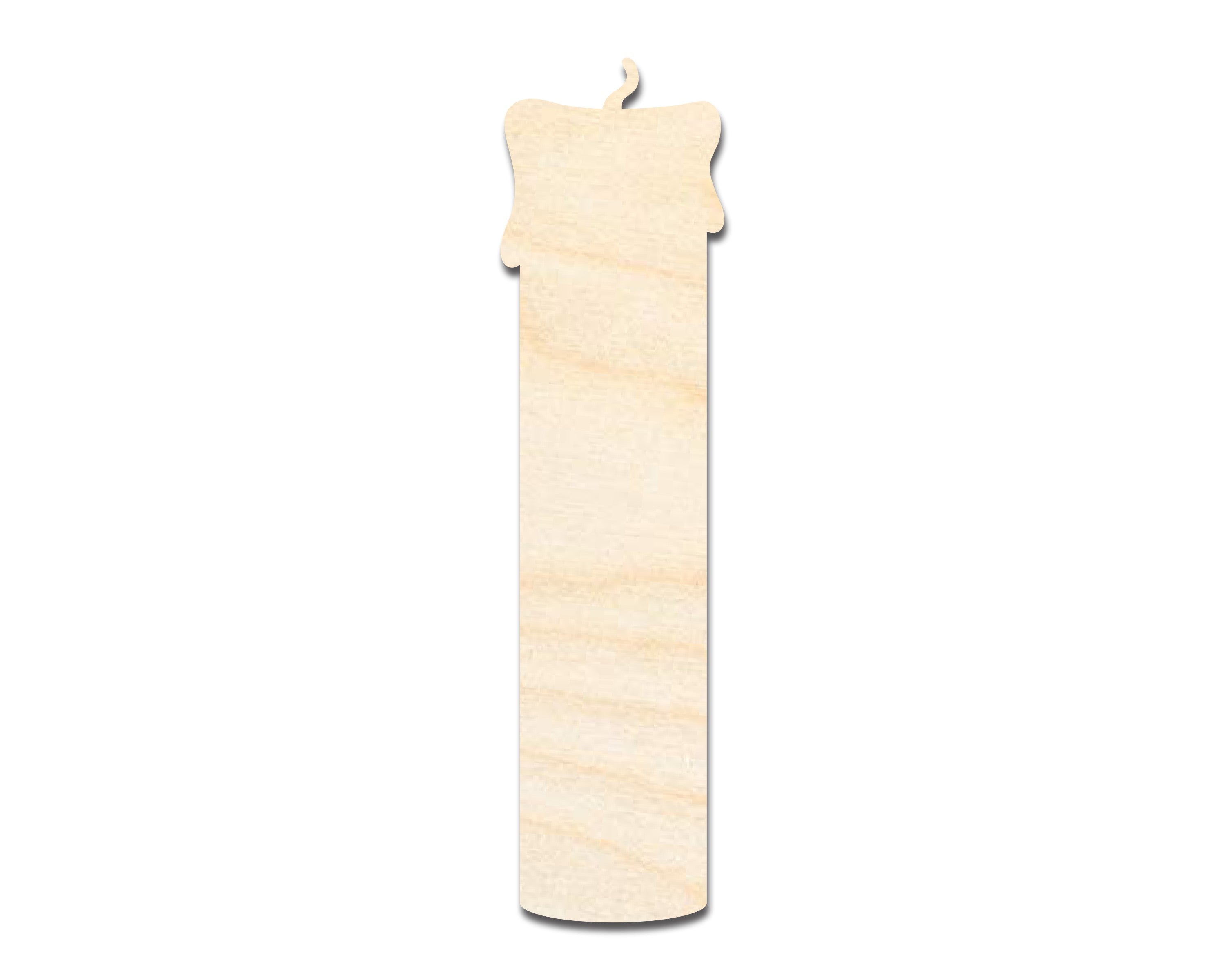Unfinished Wood Candle Shape - Craft - up to 46"