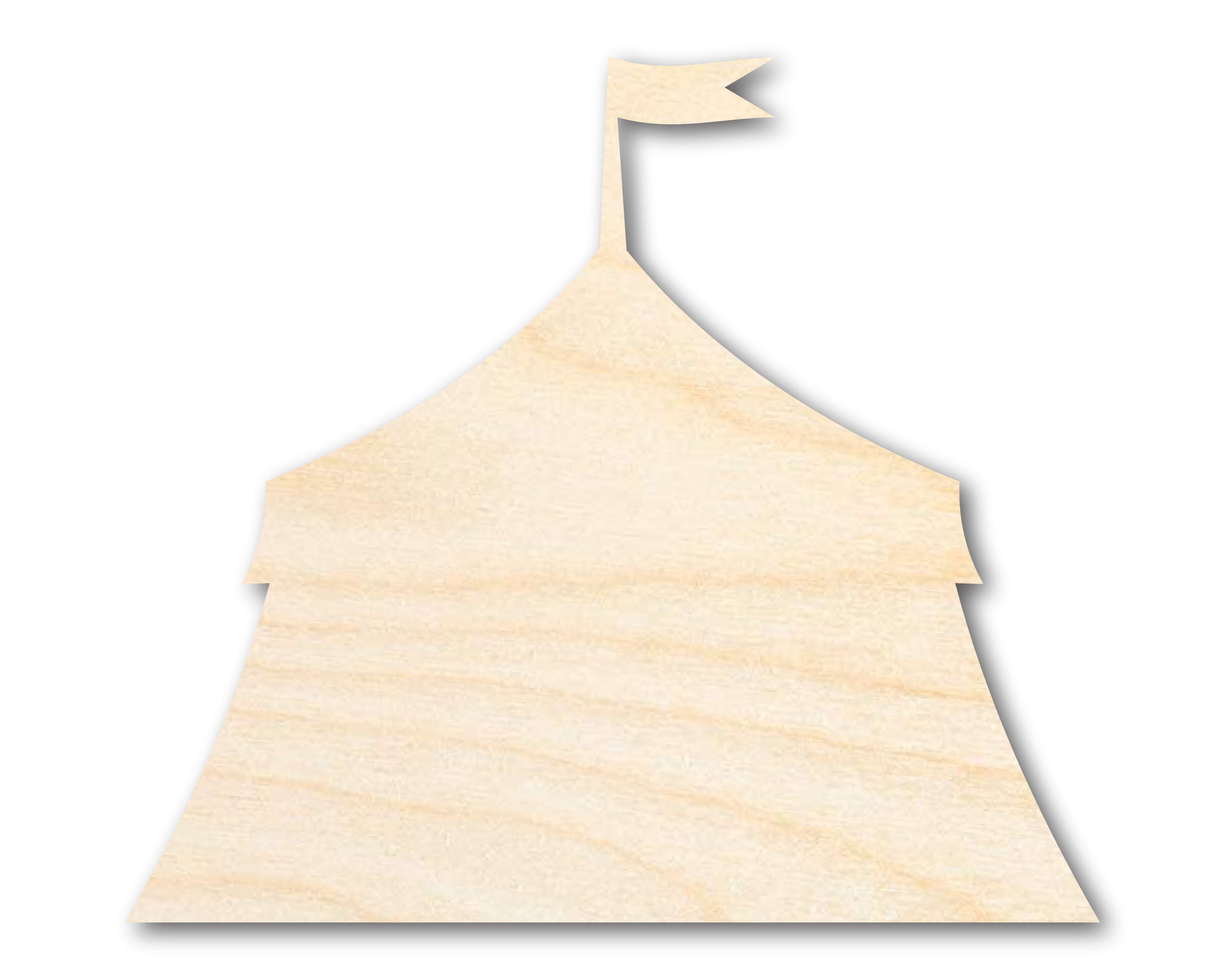 Unfinished Wood Circus Tent Shape | Fair | Craft Cutout | up to 46" DIY
