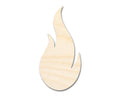 Unfinished Wood Flame Shape | Craft Cutout | up to 46" DIY