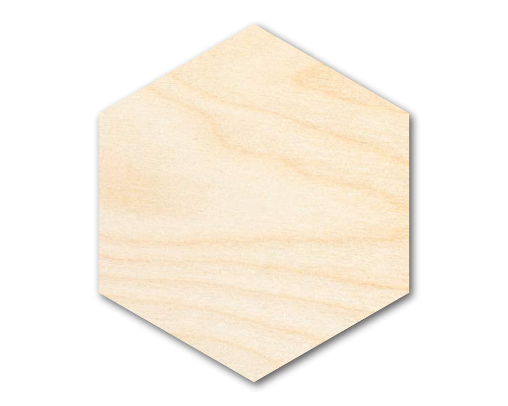 Unfinished Wood Hexagon Shape - Craft - up to 46" DIY