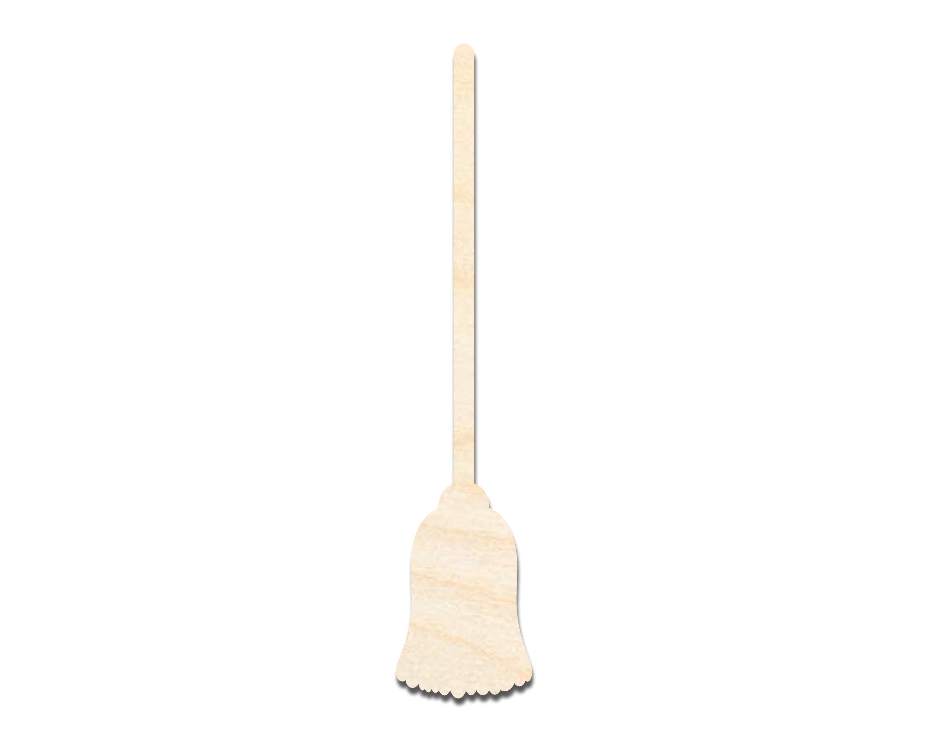 Unfinished Wood Broom Shape | Craft Cutout | up to 46" DIY