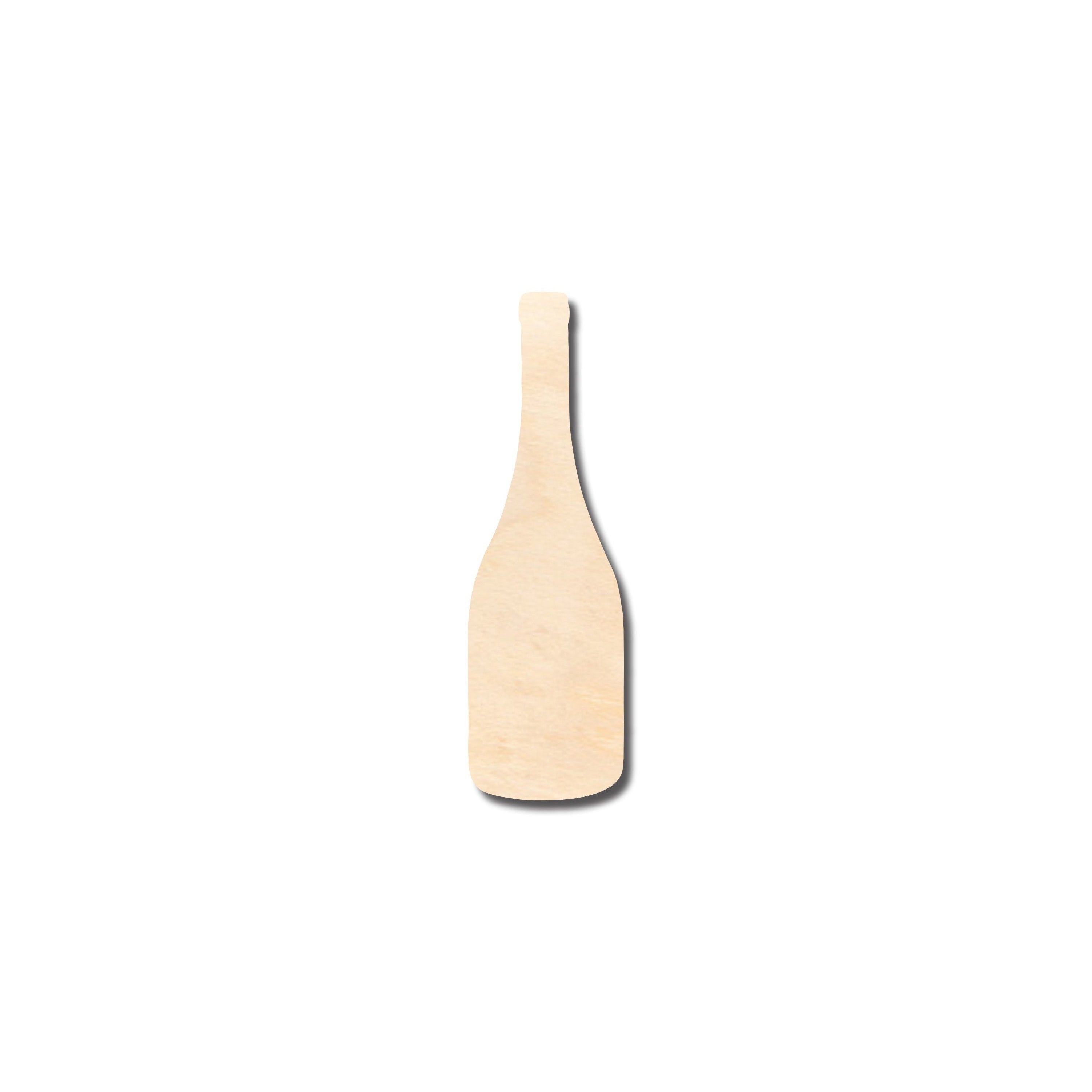 Unfinished Wood Wine Bottle Silhouette - Craft- up to 46" DIY