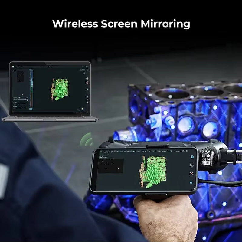 Scan Bridge Portability in 3D Scanning Handheld Wireless Wifi6 for Otter/Raptor/Raptorx/Sermoon S1 3D Scanner