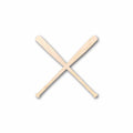 Unfinished Wood Baseball Bats Silhouette - Craft- up to 46" DIY