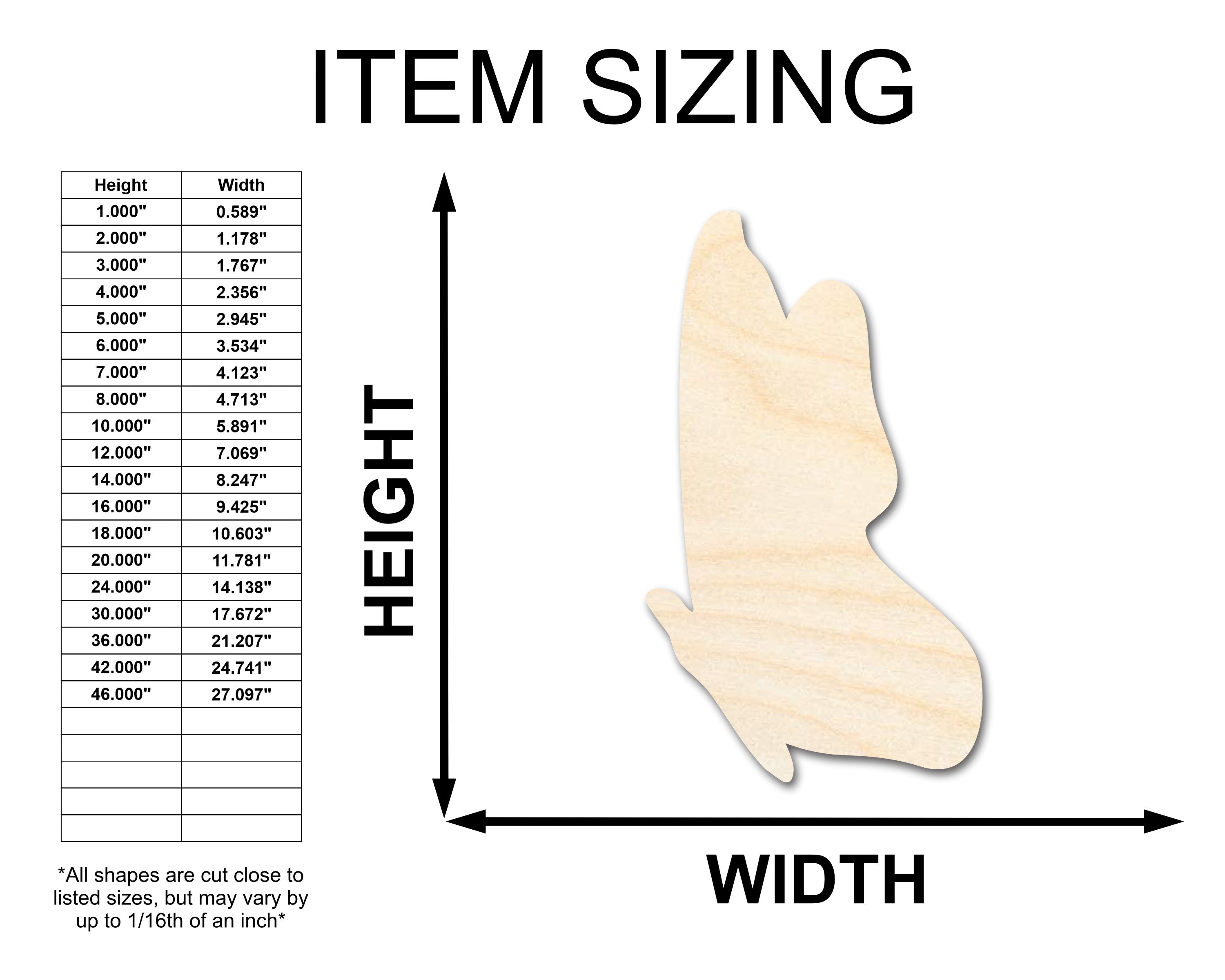 Unfinished Wood Flying Butterfly Silhouette - Animal Craft - up to 46" DIY