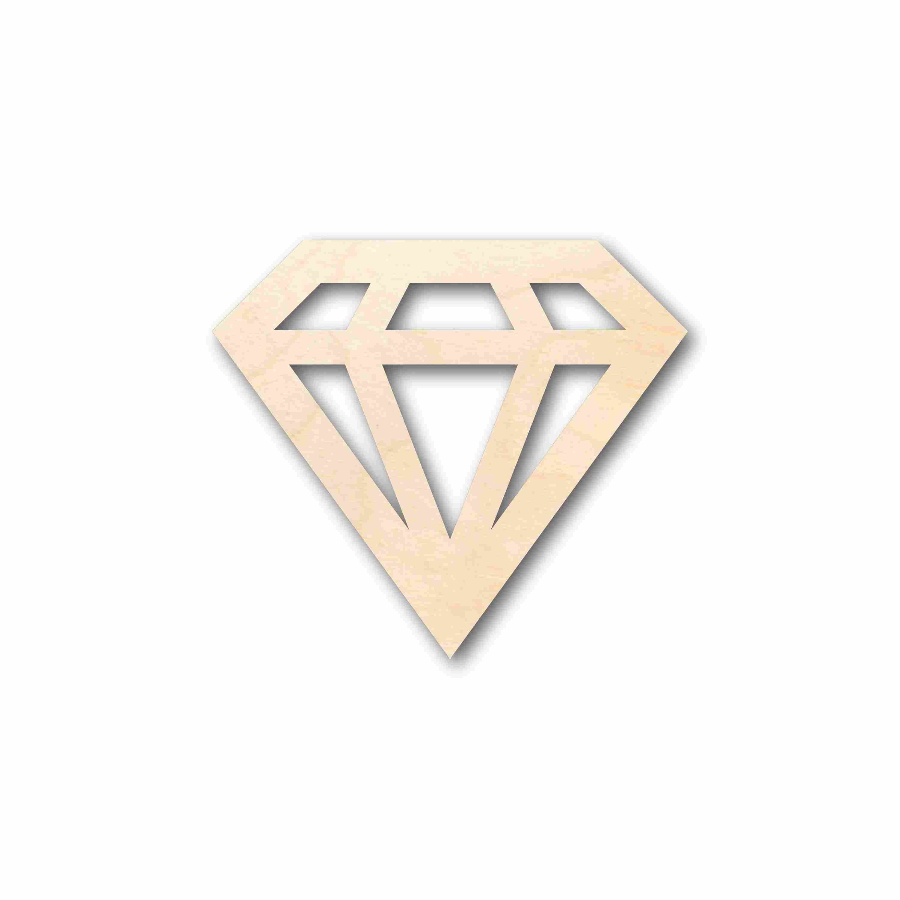 Unfinished Wood Diamond Silhouette - Craft- up to 46" DIY
