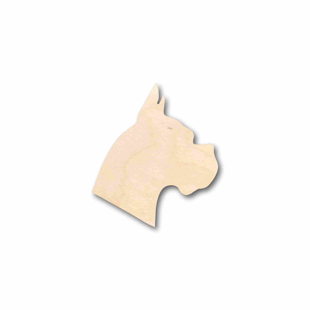 Unfinished Wood Dog Boxer Head Silhouette - Craft- up to 46" DIY