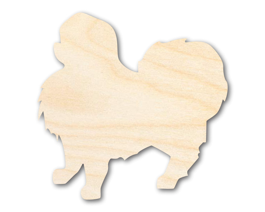 Unfinished Wood Japanese Chin Shape - Pet Craft - up to 46"