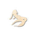 Unfinished Wood Mermaid Siren Shape - Craft - up to 46" DIY