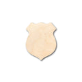 Unfinished Wood Police Badge Shape - Craft - up to 46" DIY