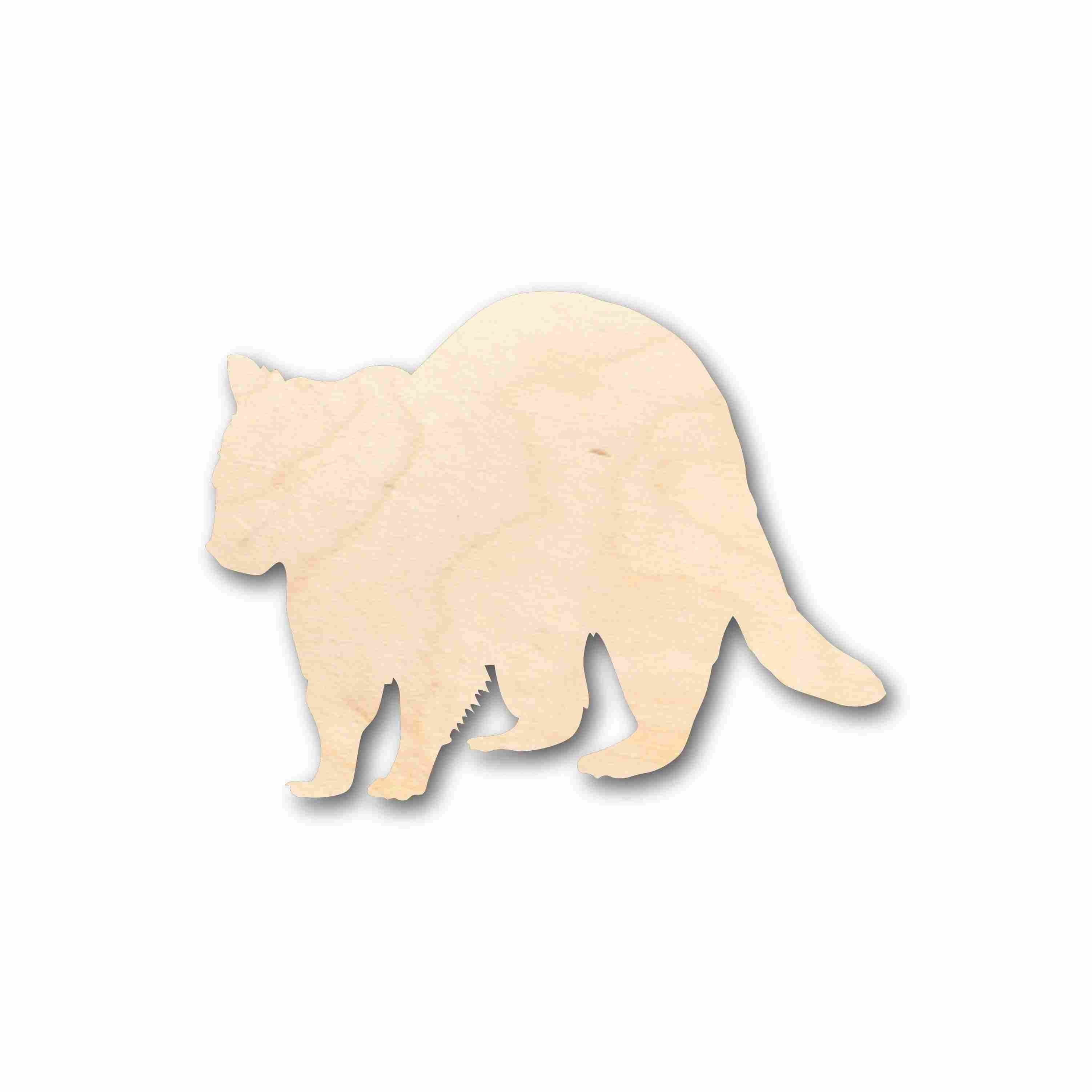 Unfinished Wood Raccoon Silhouette - Craft- up to 46" DIY