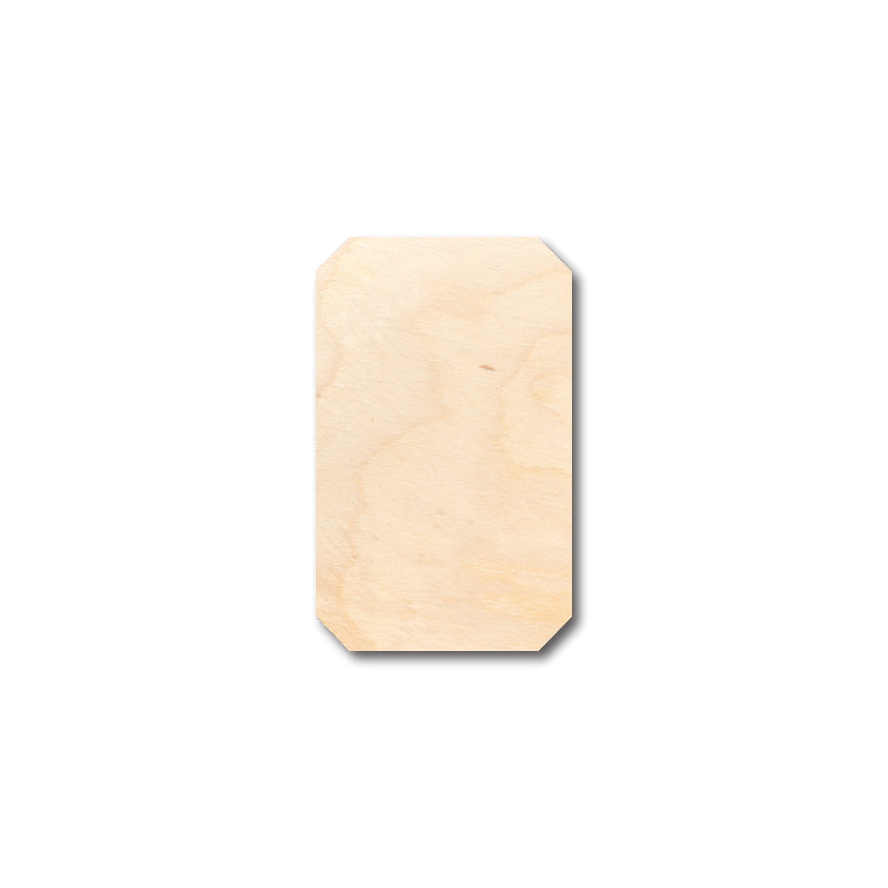 Unfinished Wood Rectangle Gem Shape - Craft - up to 46" DIY
