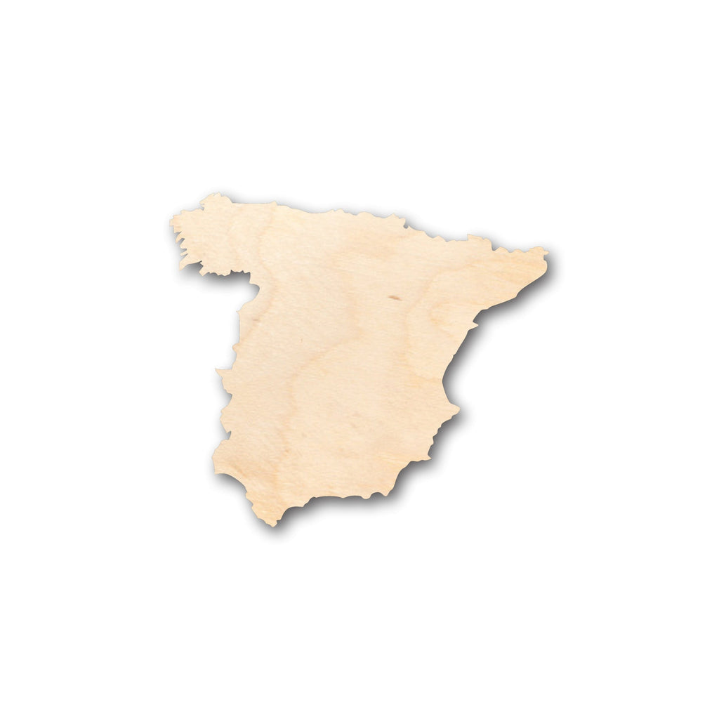 Unfinished Wood Spain Country Shape - Craft - up to 46" DIY