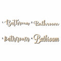 Bathroom Sign Unfinished Wood Cutout Home Decor DIY