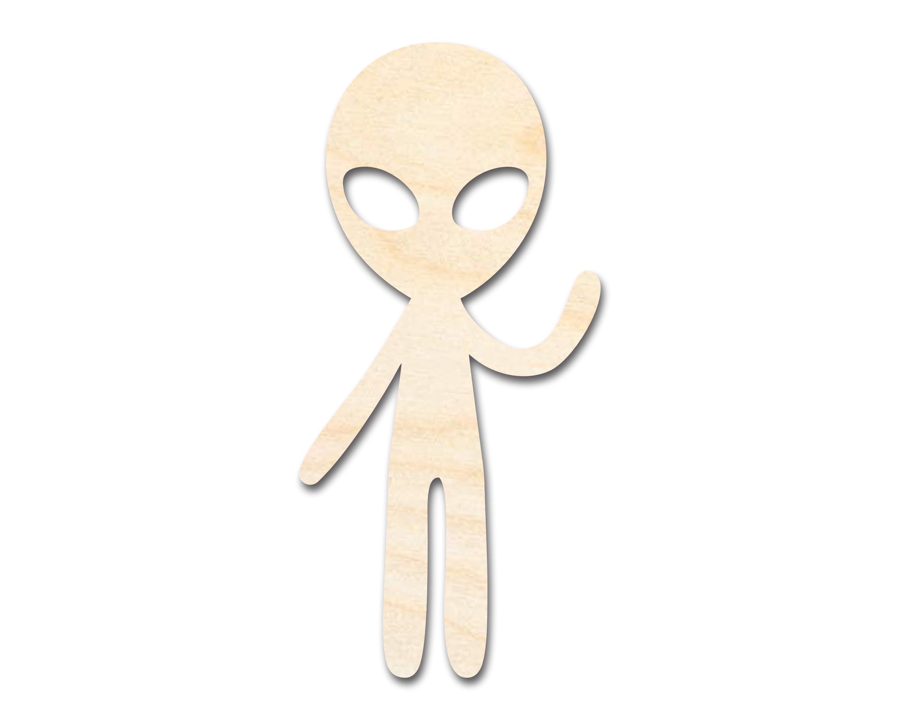 Unfinished Wood Alien Greetings Shape - Craft - up to 46"