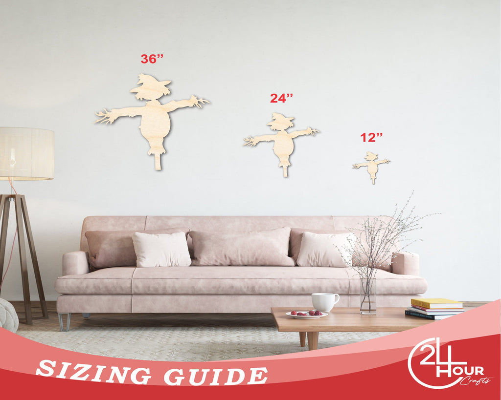 Unfinished Wood Scarecrow Shape - Craft - up to 46"