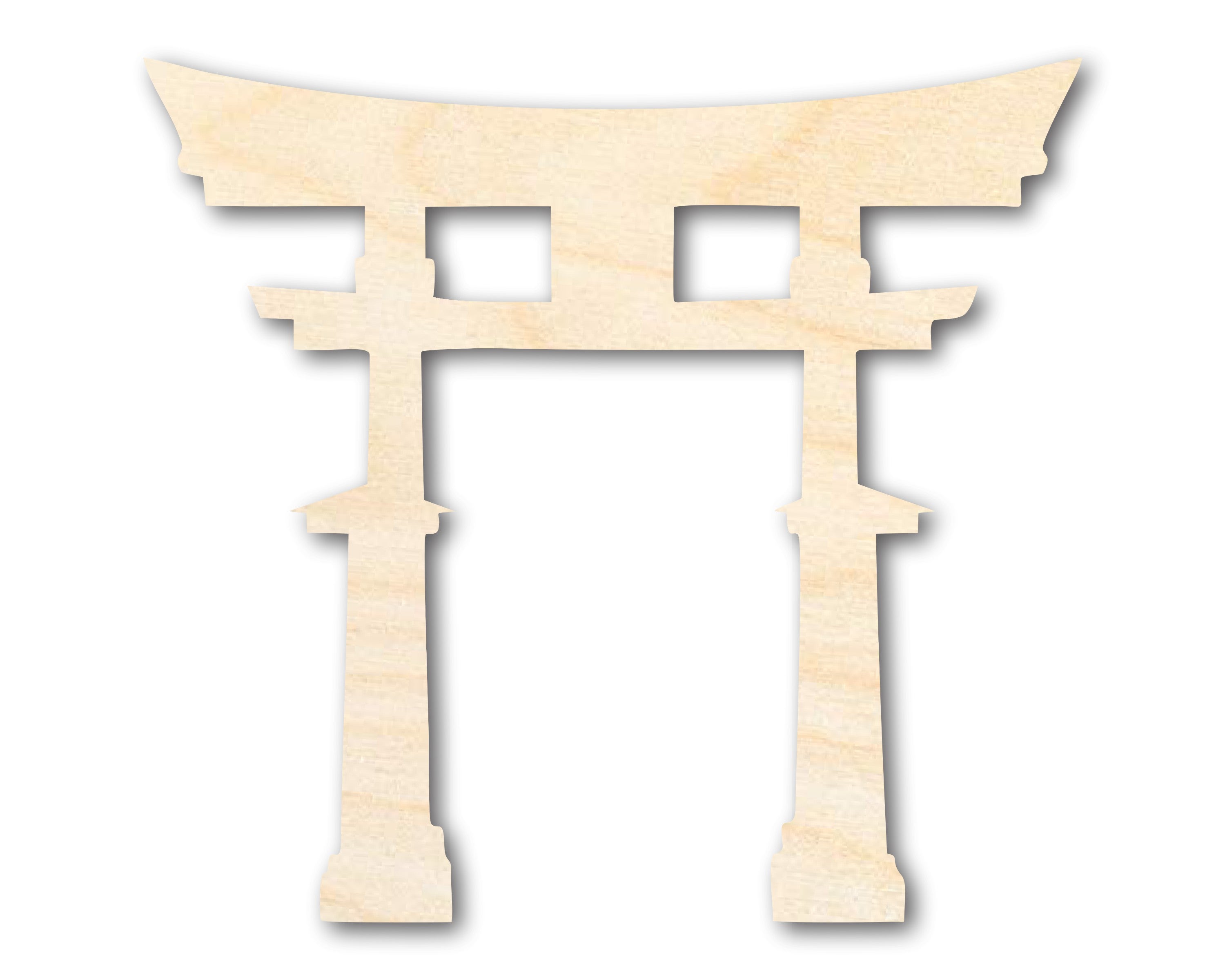 Unfinished Wood Japanese Torri Shape | Craft Cutout | up to 46" DIY