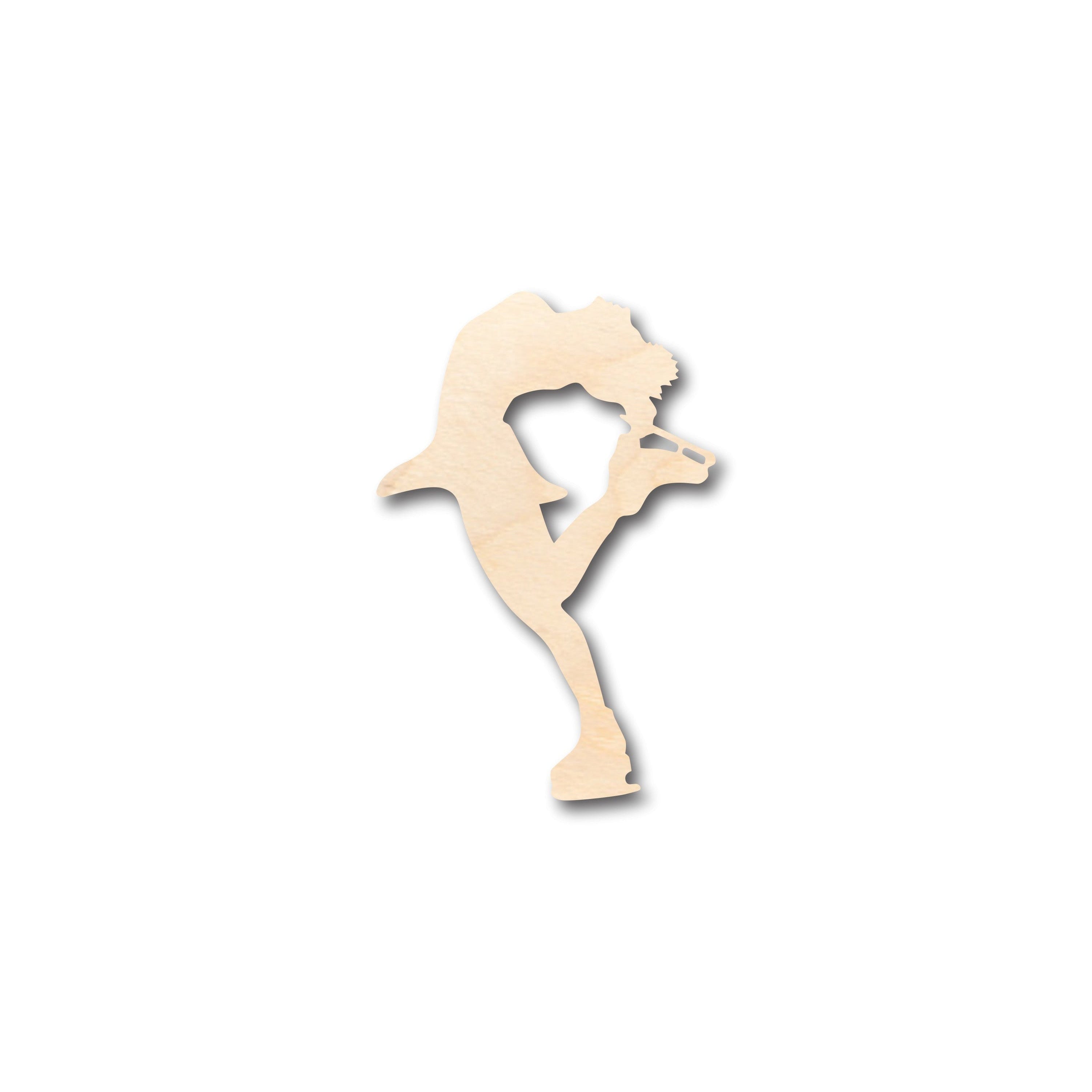 Unfinished Wood Figure Skating Shape - Craft - up to 46" DIY