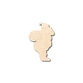 Unfinished Wood Santa Clause Shape - Craft - up to 46" DIY