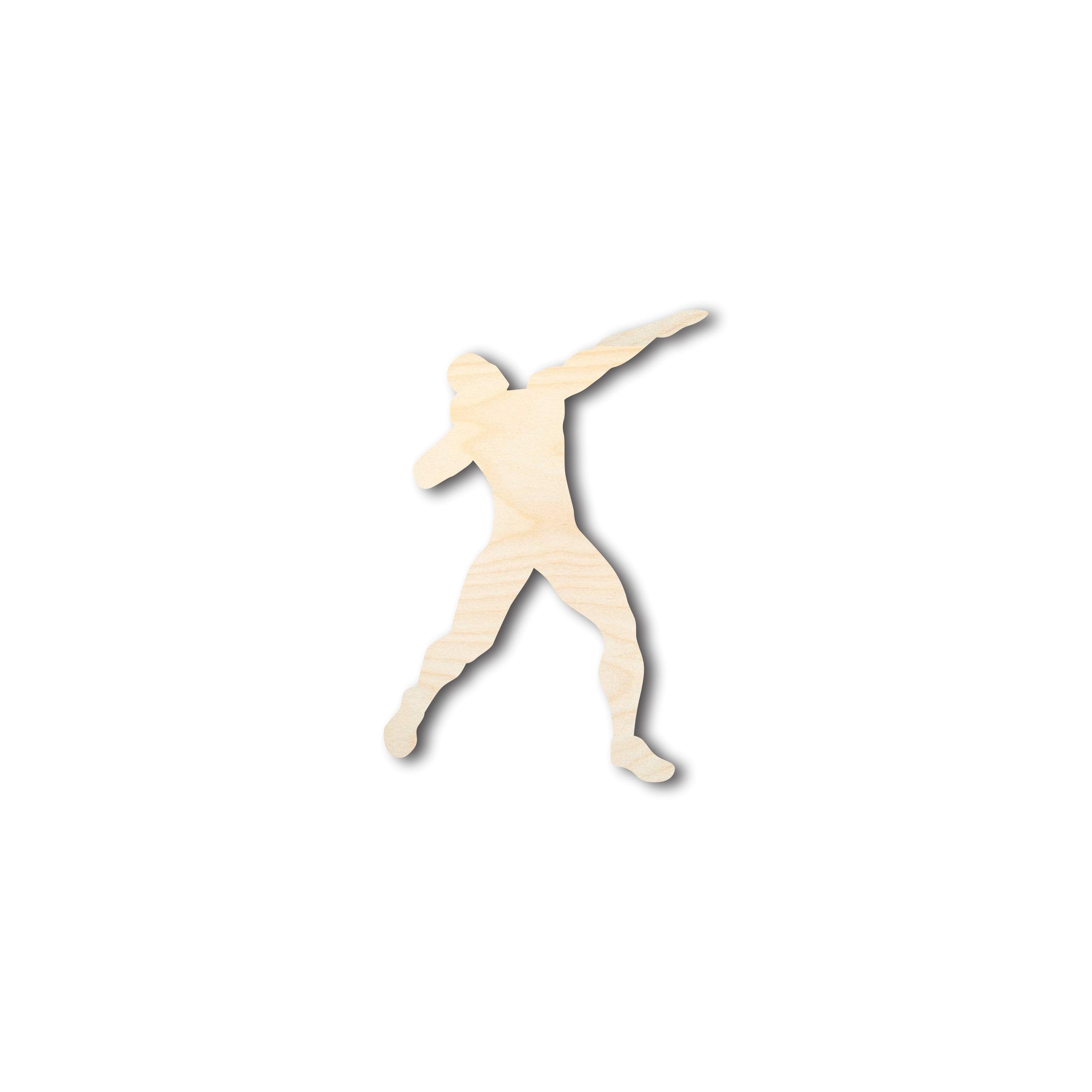 Unfinished Wood Track Thrower Shot Put Shape - Craft - up to 46" DIY