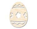 Unfinished Wood Striped Flower Egg Shape - Easter Craft - up to 46" DIY