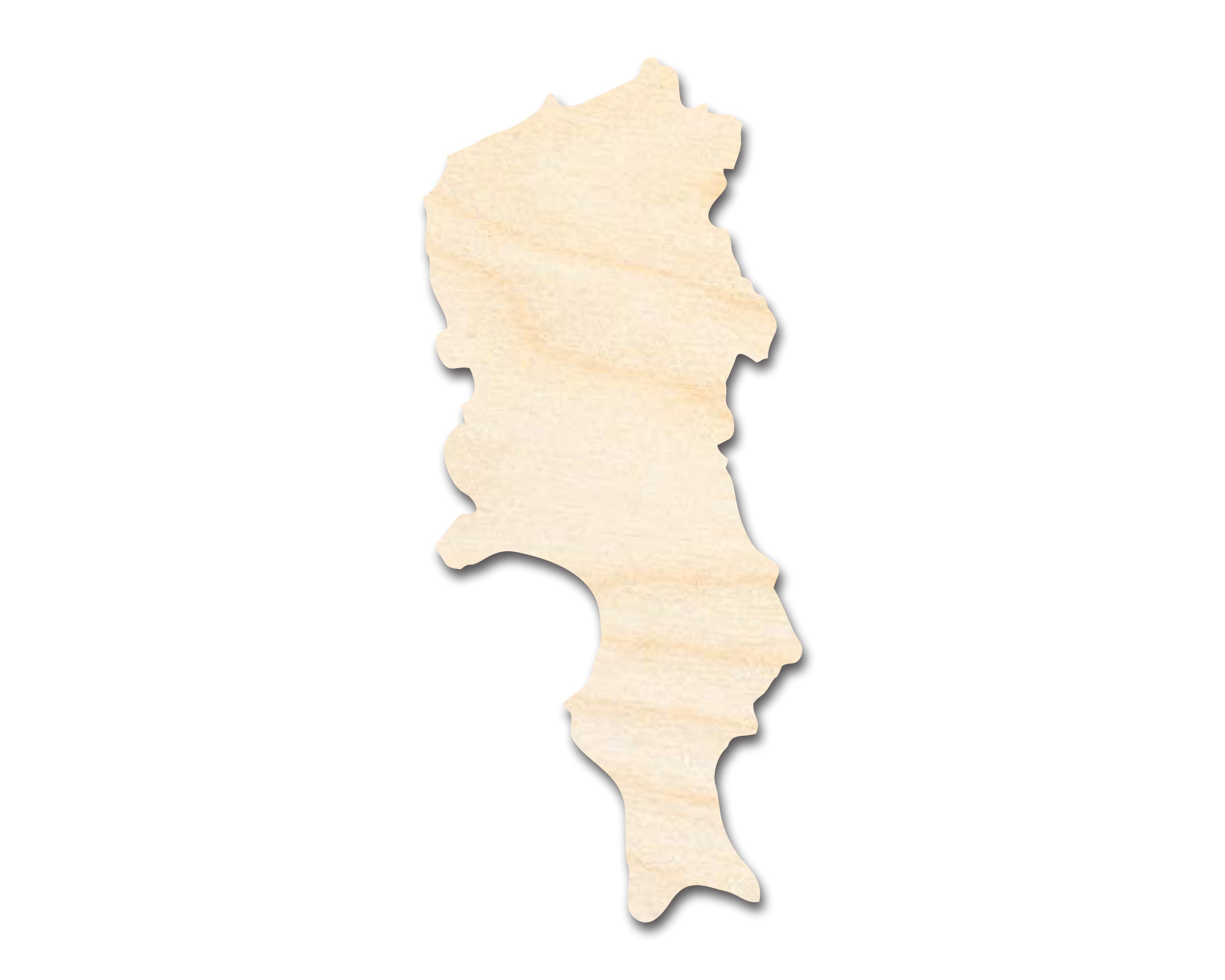 Unfinished Wood Sal Island Shape - Cabo Verde Craft - up to 46" DIY