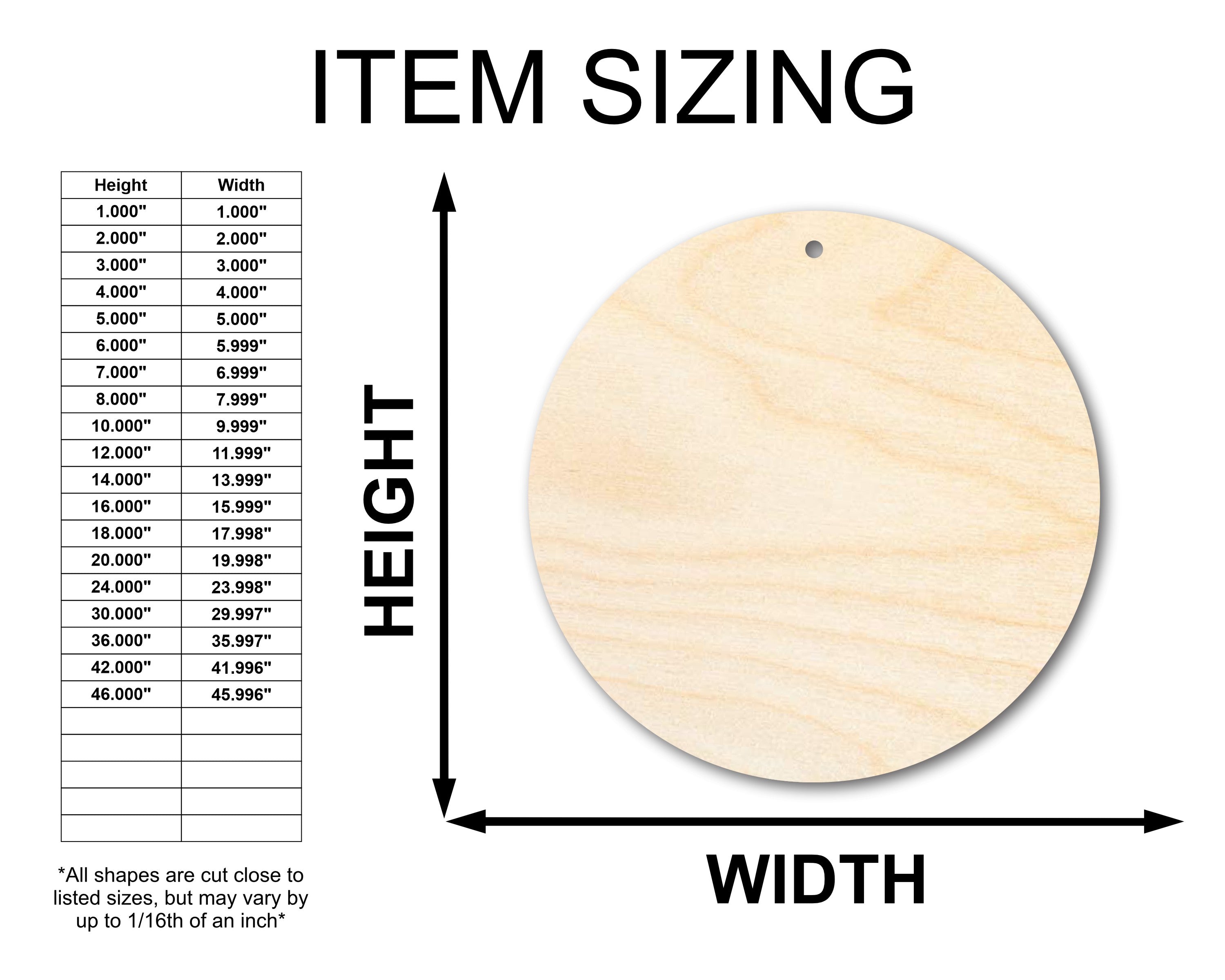 Unfinished Wood Circle Earring Blank Pair - DIY Jewelry Craft - Available in 1" to 3"