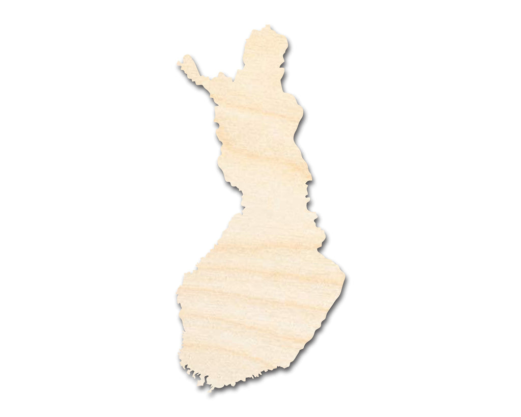 Unfinished Wood Finland Country Shape - Scandinavian Craft - up to 46" DIY