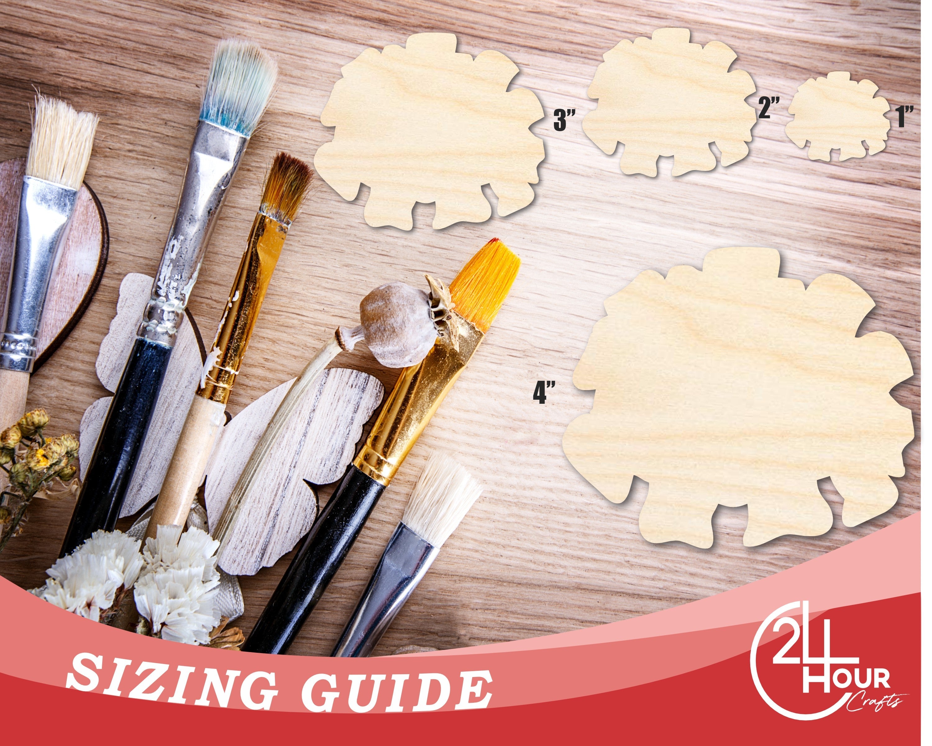 Unfinished Wood Marigold Flower Shape | DIY Day of the Dead Craft Cutout | up to 46" DIY