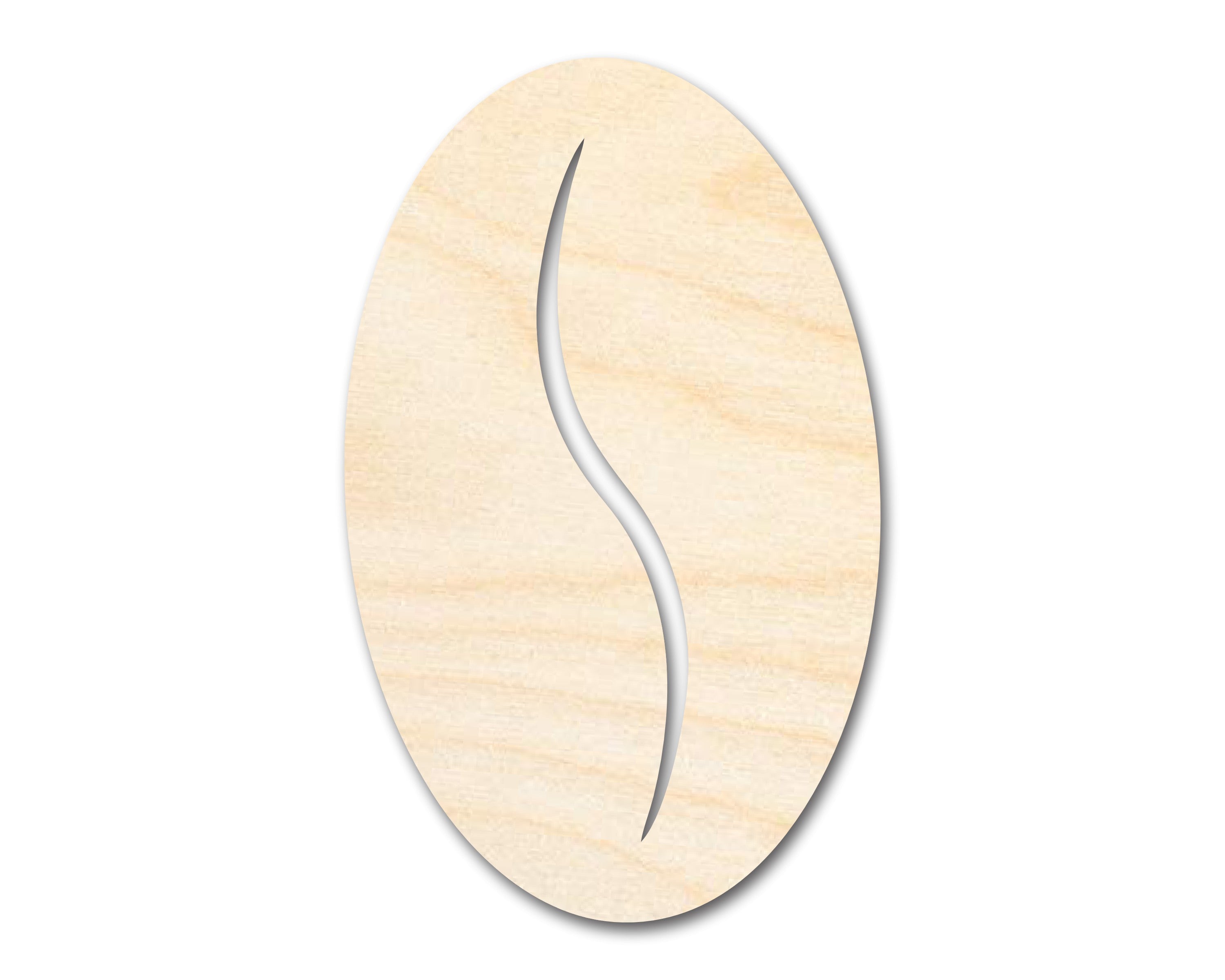 Unfinished Coffee Bean Shape | Craft Cutout | up to 46" DIY
