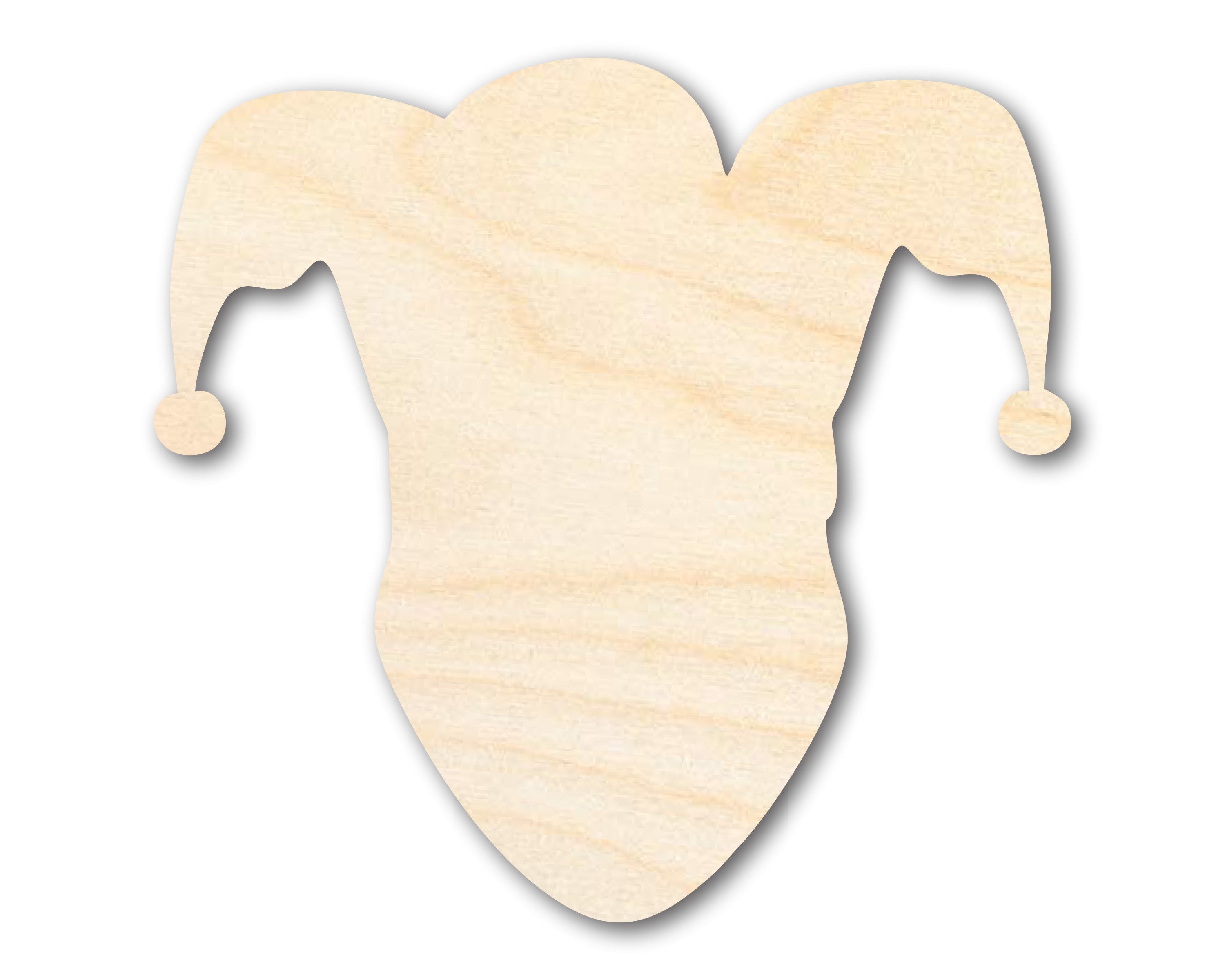 Unfinished Wood Jester Head Shape | Mardi Gras | DIY Craft Cutout | up to 46" DIY
