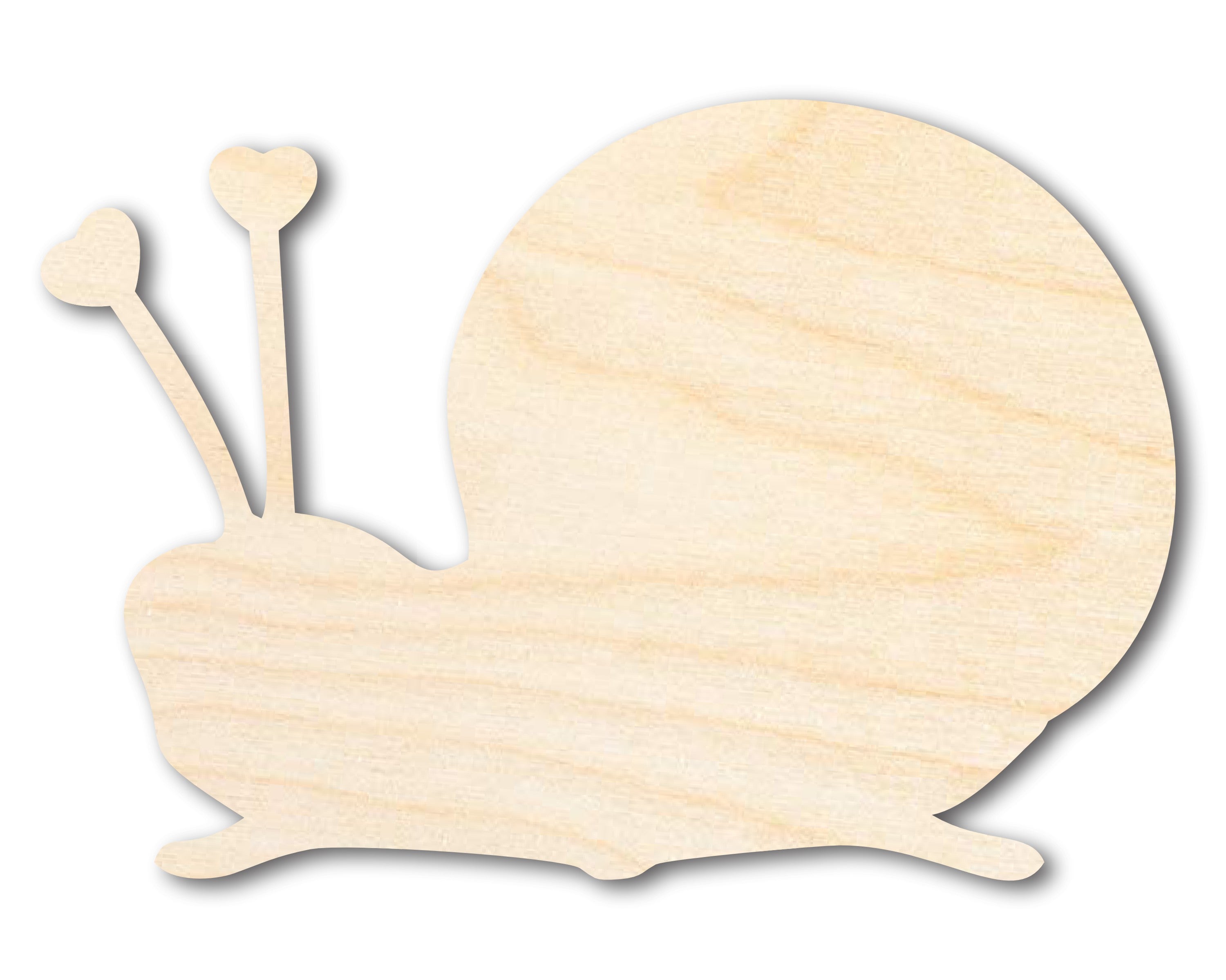 Unfinished Heart Snail Shape | DIY Craft Cutout | up to 46" DIY