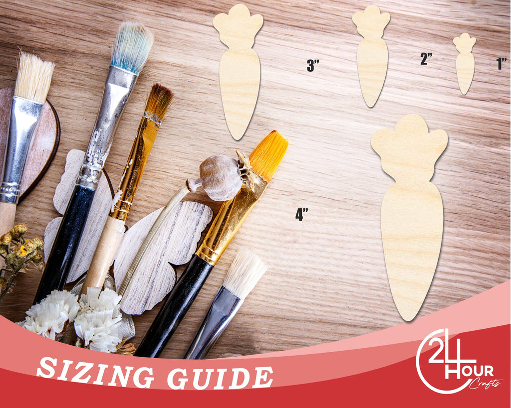 Unfinished Cute Carrot Shape | Easter | DIY Craft Cutout | up to 46" DIY