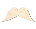 Unfinished Mustache Silhouette | DIY Craft Cutout | up to 46" DIY