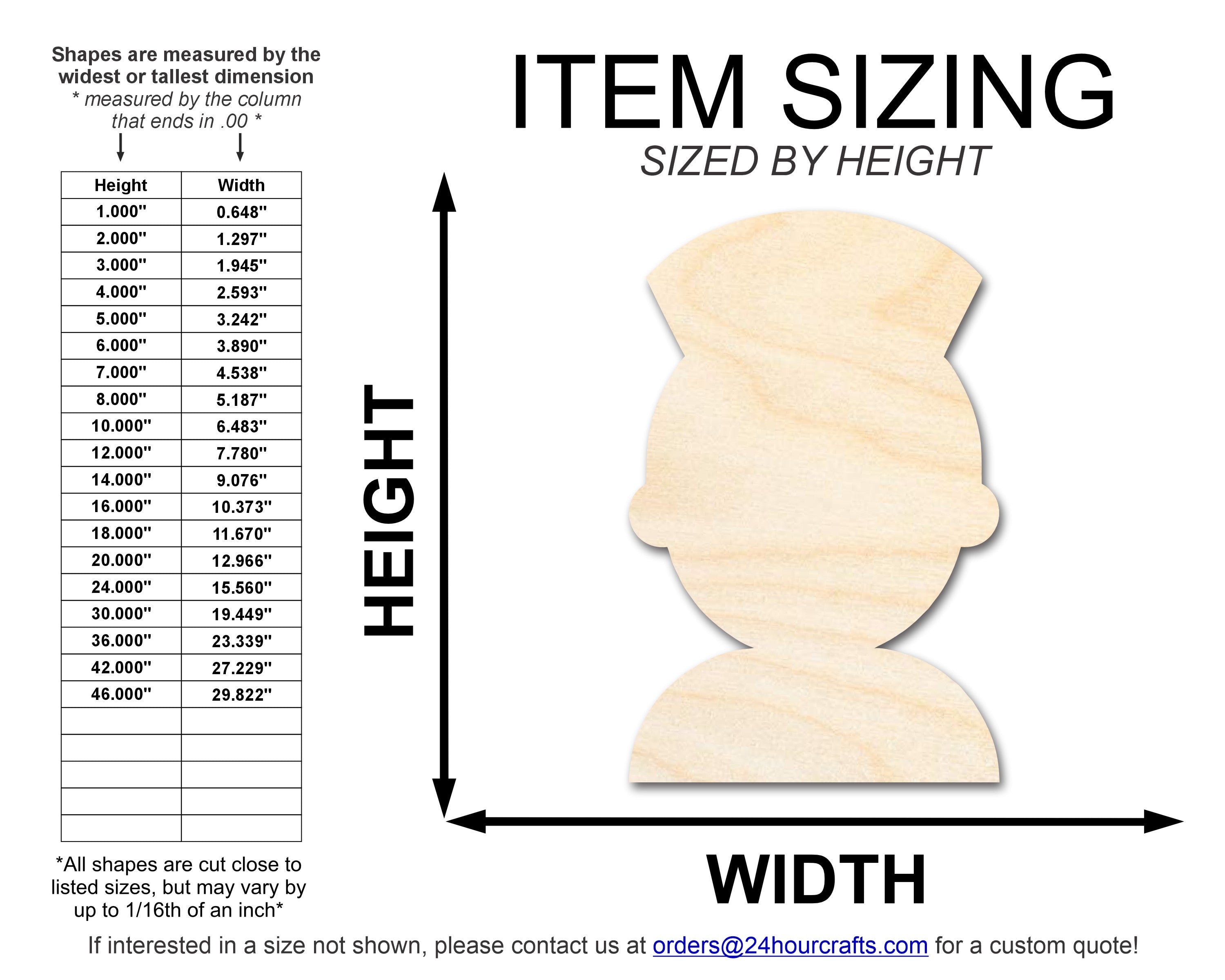Unfinished Nurse Shape | DIY Craft Cutout | up to 46" DIY