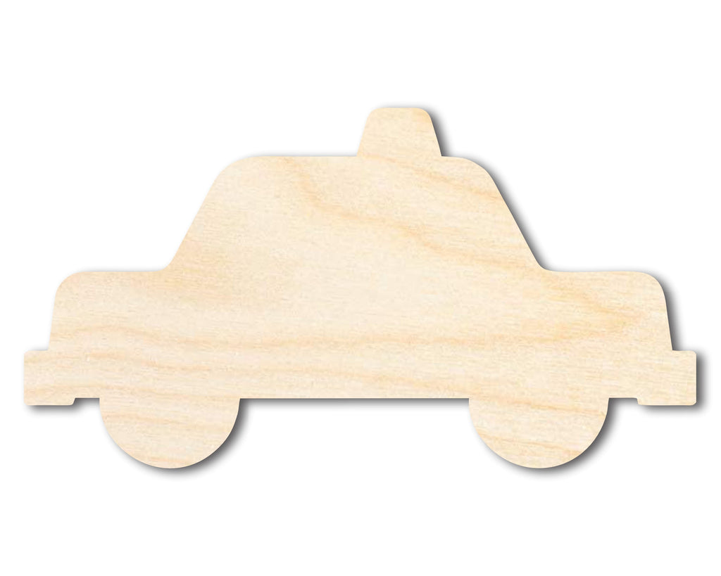 Unfinished Cartoon Police Car Shape | DIY Craft Cutout | up to 46" DIY