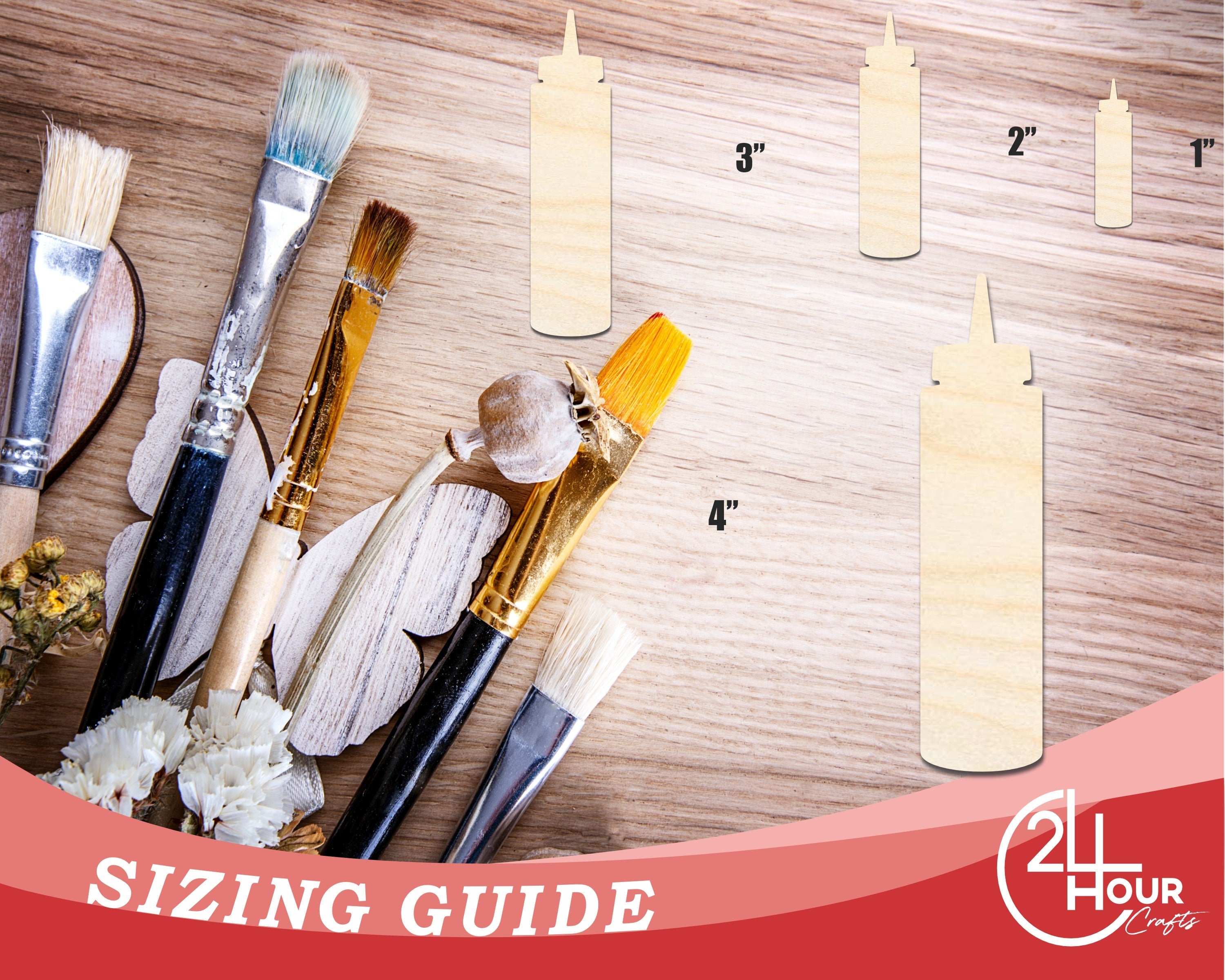 Unfinished Condiment Bottle Shape | DIY Craft Cutout | up to 46" DIY