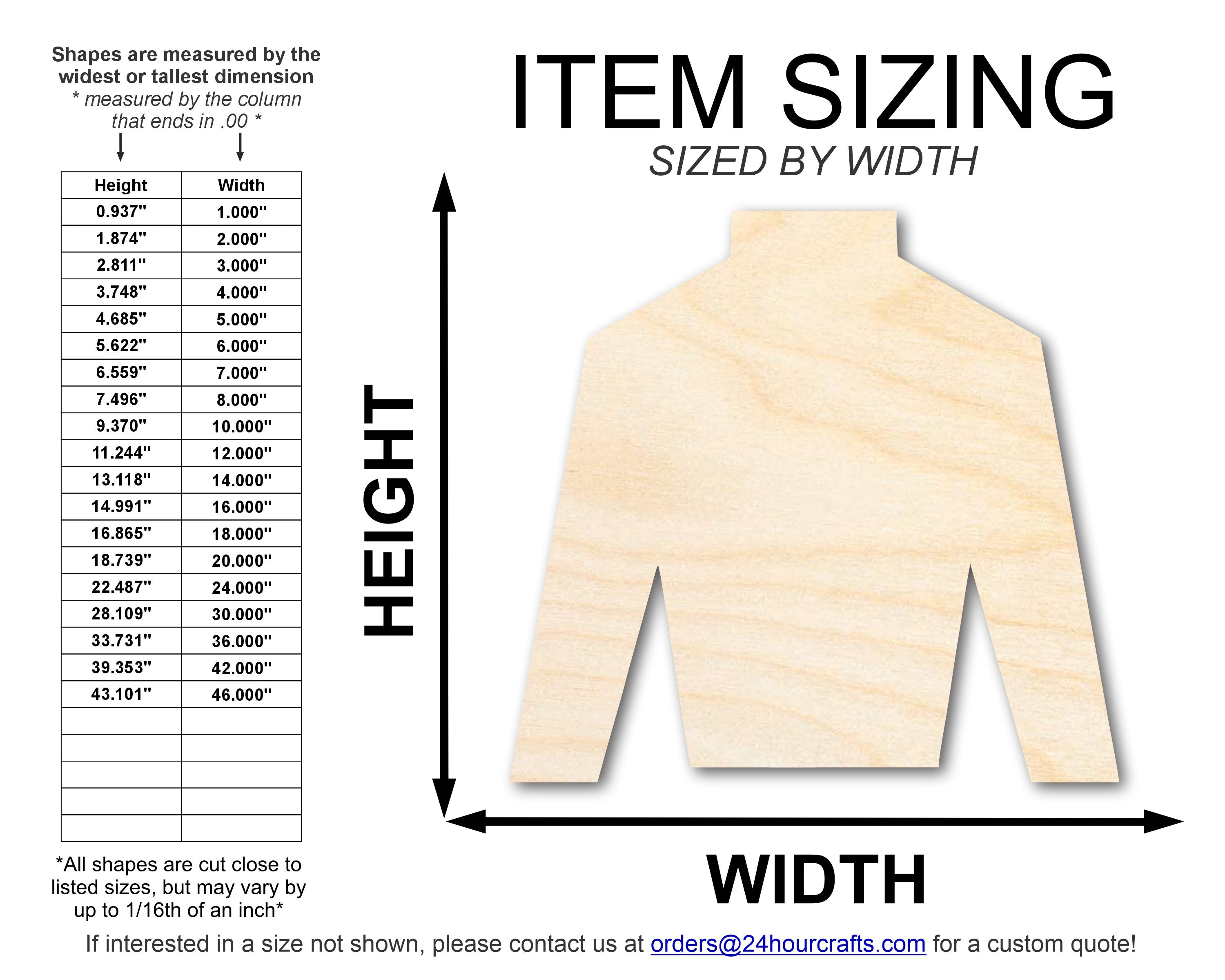 Unfinished Jockey Silk Shape | DIY Craft Cutout | up to 46" DIY
