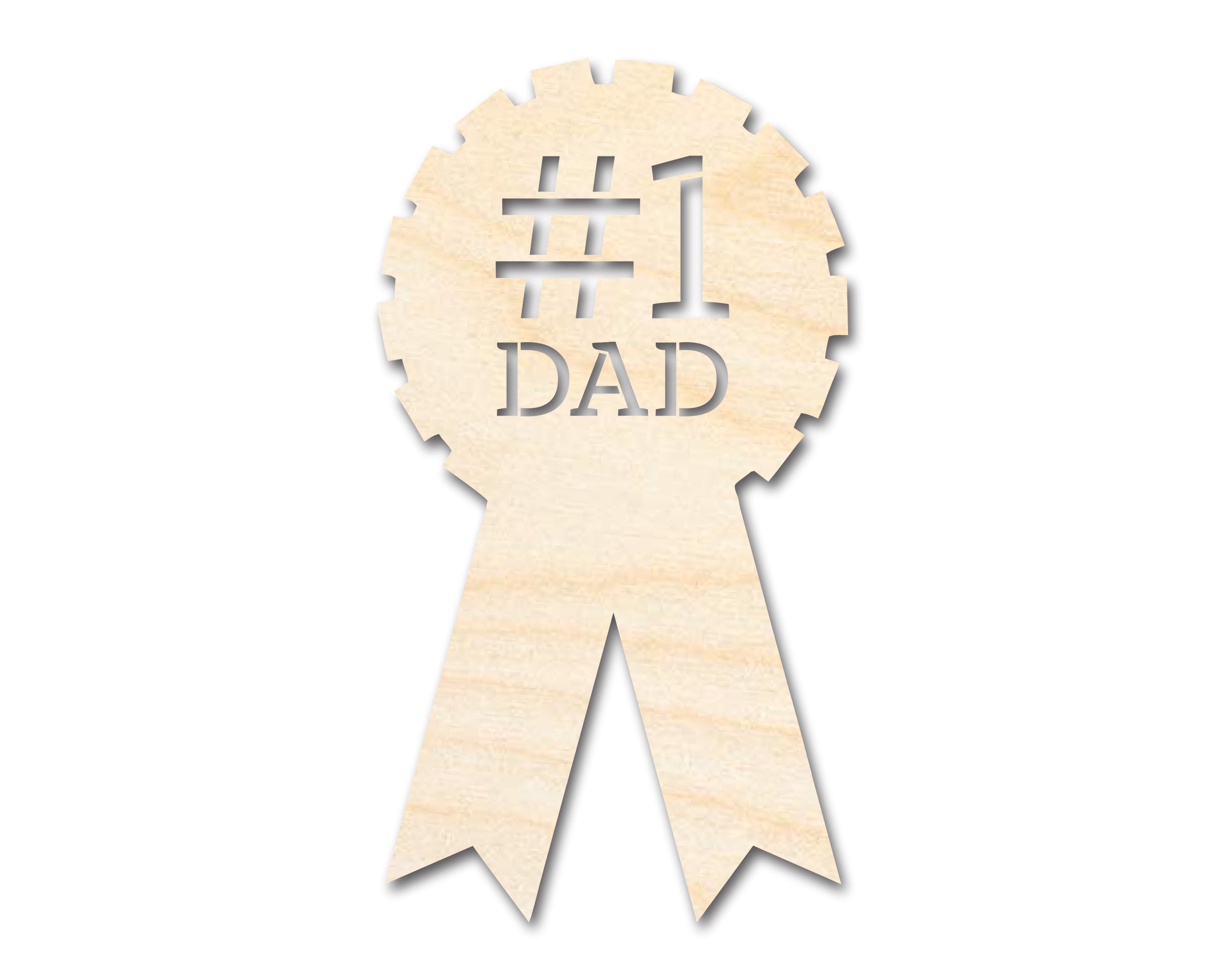 Unfinished Dad Ribbon Shape | DIY Craft Cutout | up to 46" DIY