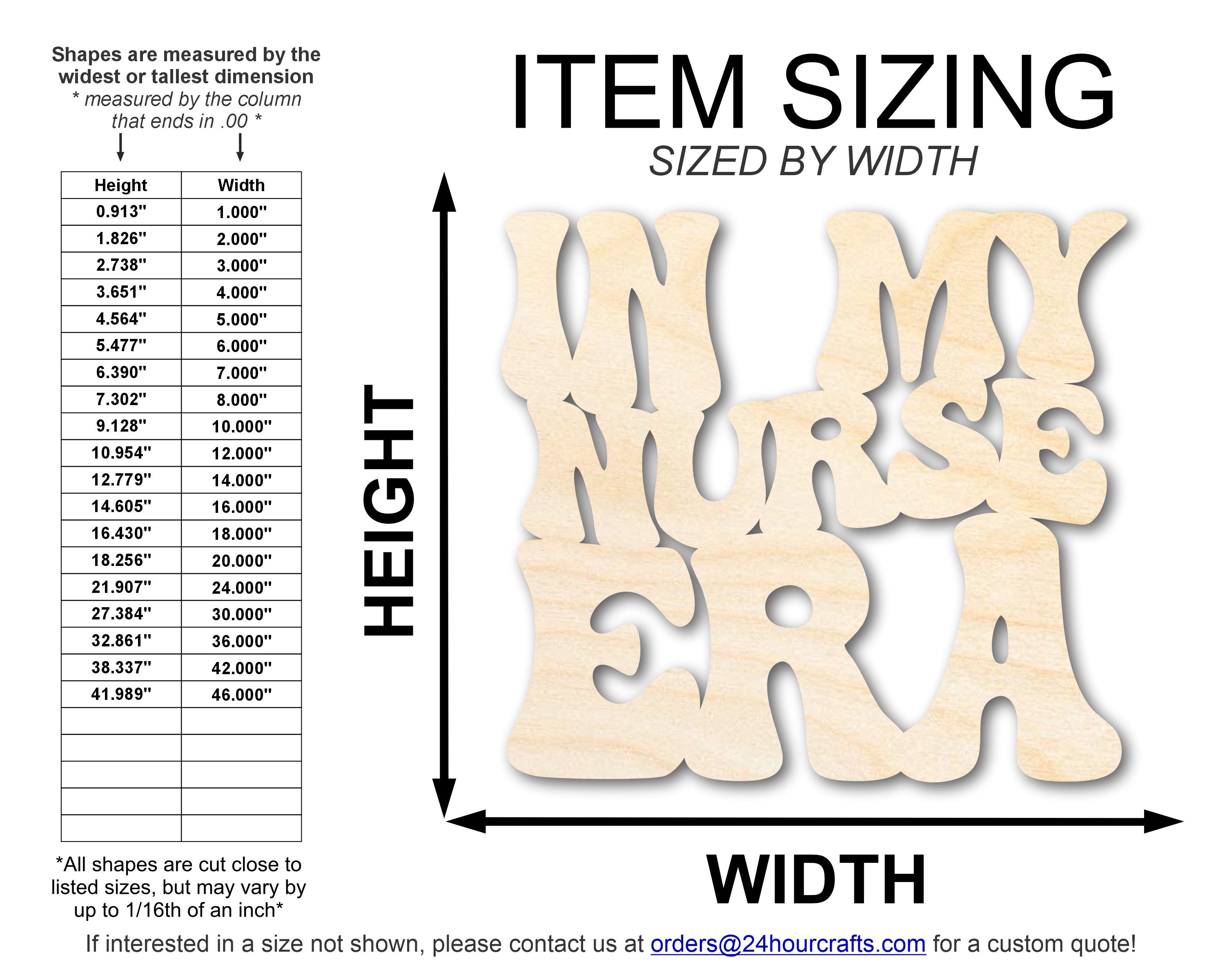 Unfinished Wood In My Nurse Era Cutout | DIY Craft Shape | up to 46" DIY