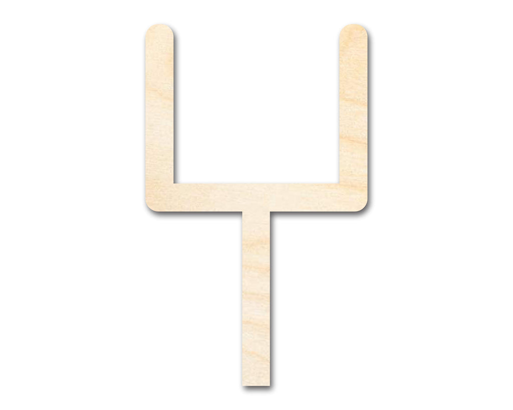 Unfinished Wood Football Field Goal Shape | DIY Craft Cutout | up to 46" DIY
