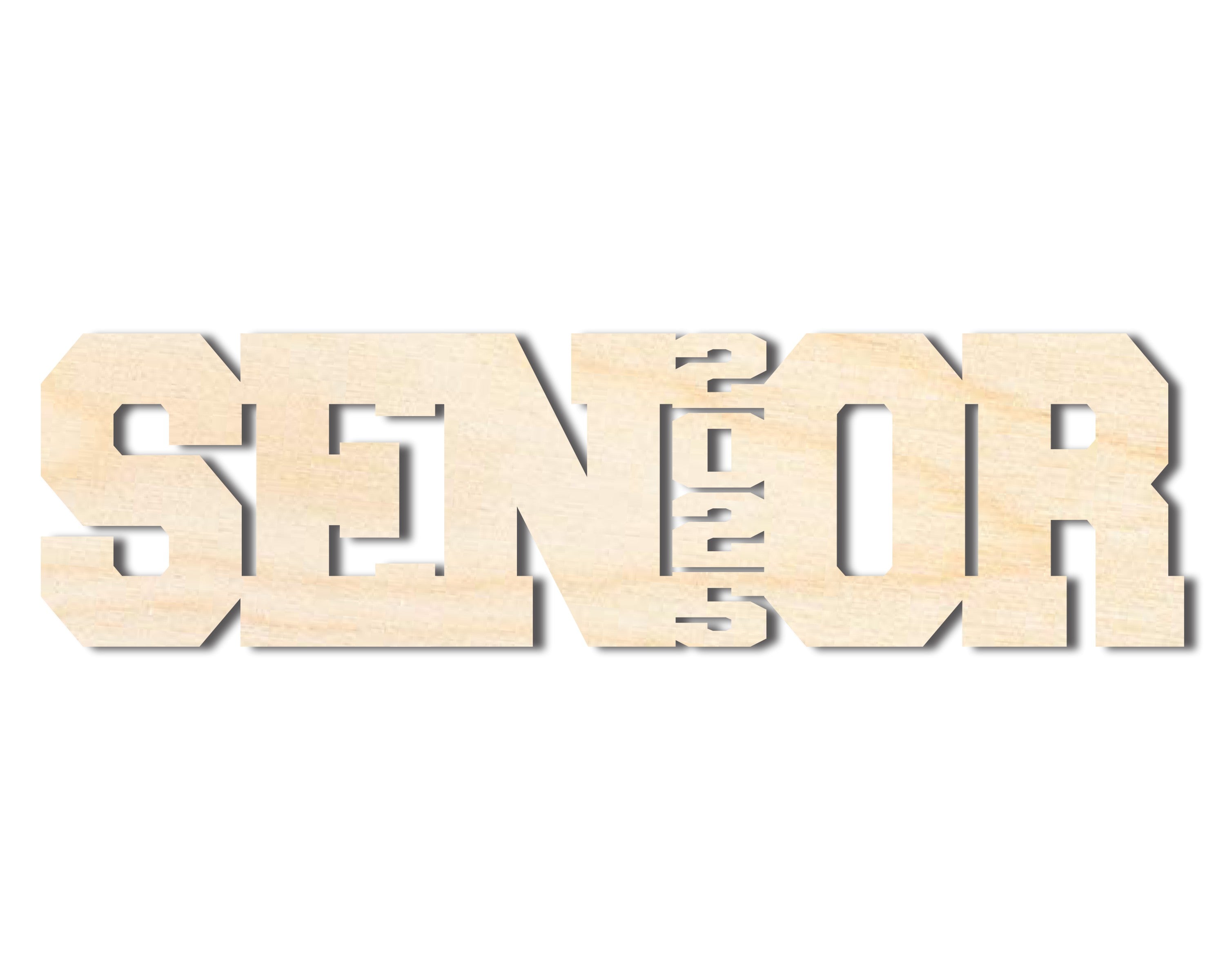 Unfinished Wood 2025 Senior Shape | DIY Craft Cutout | up to 46" DIY