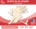 Unfinished Wood Hockey Player Female Shape | DIY Craft Cutout | up to 46" DIY