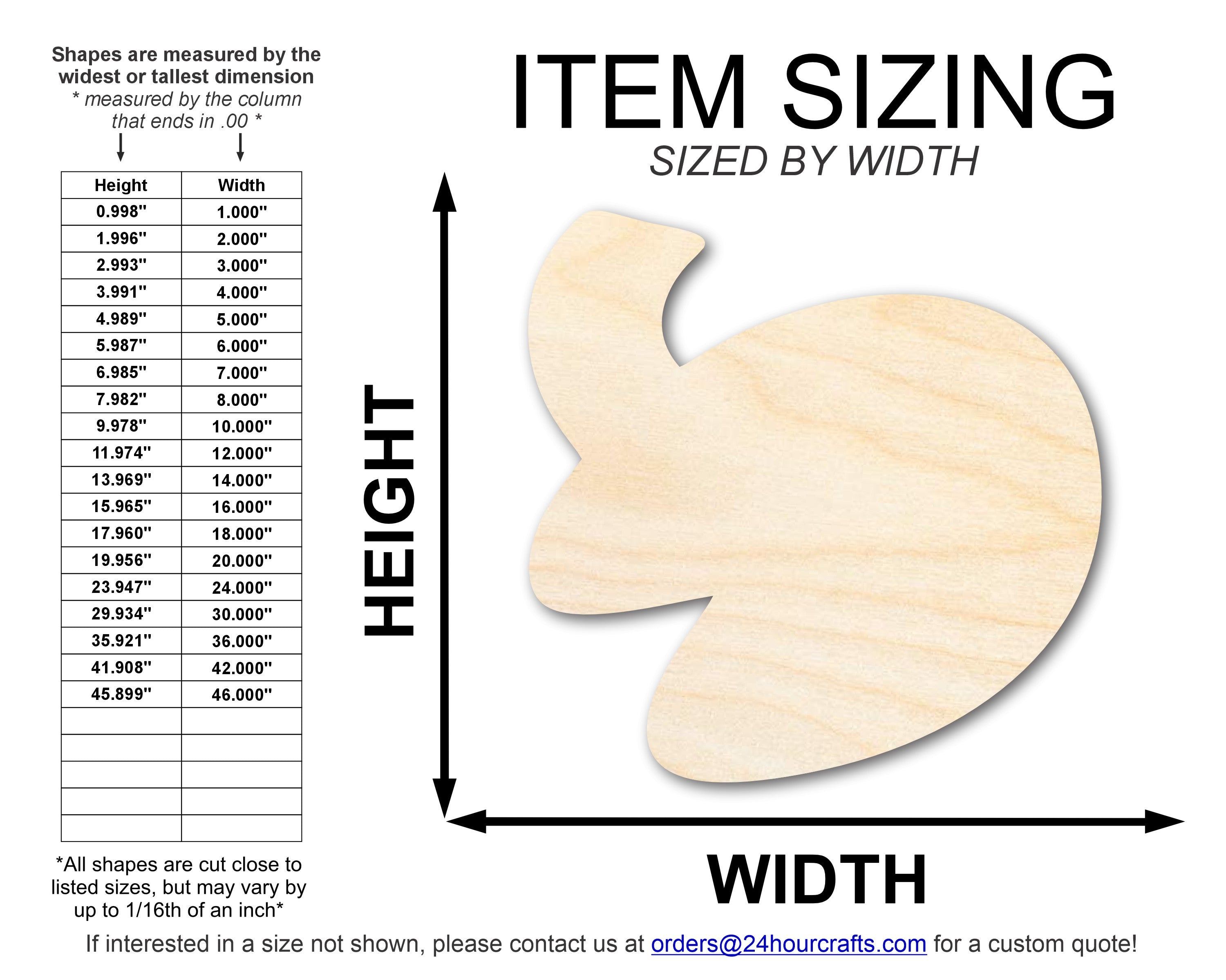 Unfinished Wood Open Fortune Cookie Shape | DIY Craft Cutout | up to 46" DIY