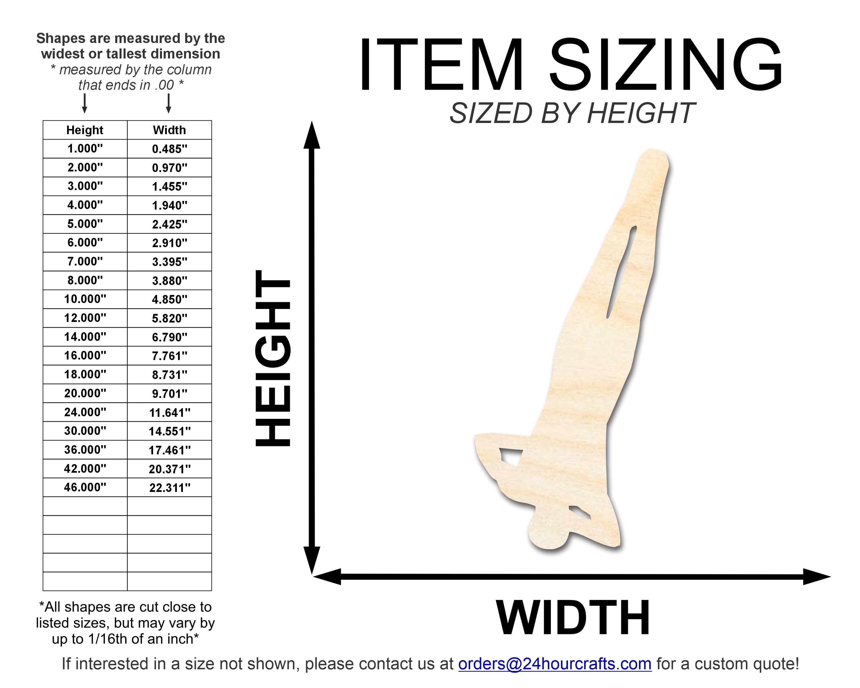 Unfinished Wood Gymnast Flip Shape | DIY Craft Cutout | up to 46" DIY