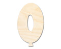 Unfinished Wood Balloon Number 0 Shape | DIY Craft Cutout | up to 46" DIY