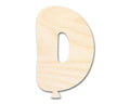 Unfinished Wood Balloon Letter D Shape | DIY Craft Cutout | up to 46" DIY